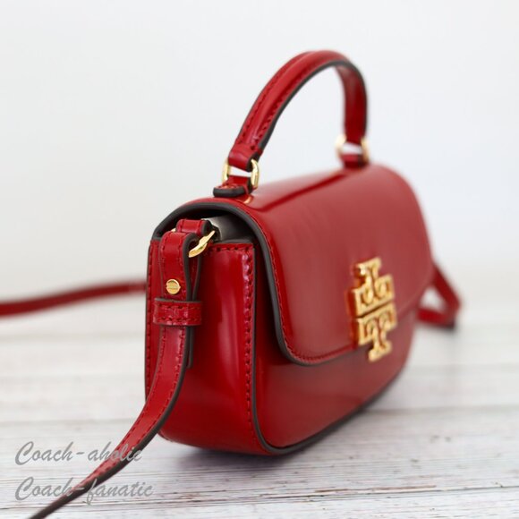 Tory Burch Britten Mini Top Handle Crossbody 153726 Bartlett Red NWT - Picture 4 of 11